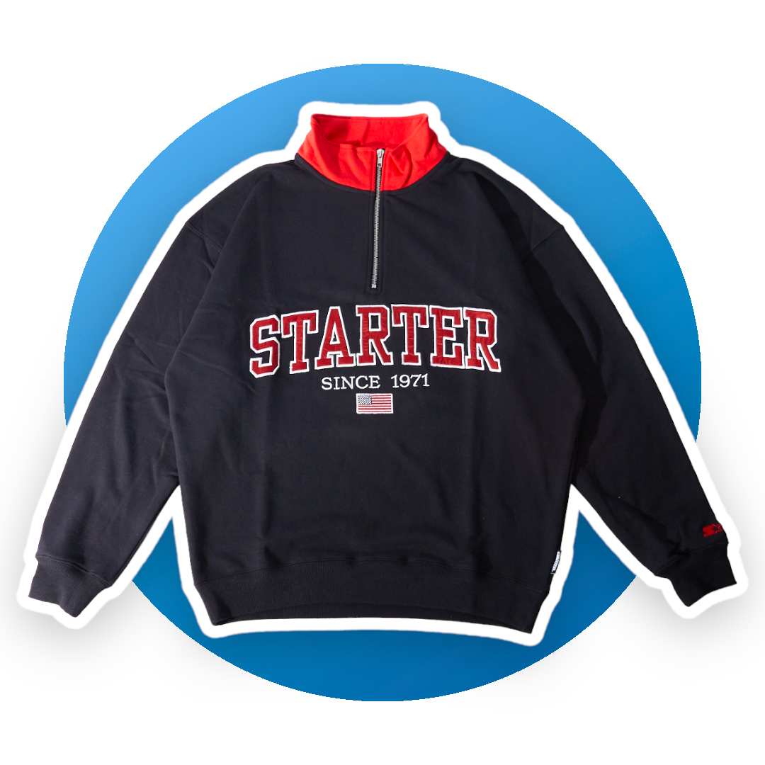 専用the virgins heart charm half zip sweat the virgins heart charm half zip sweat