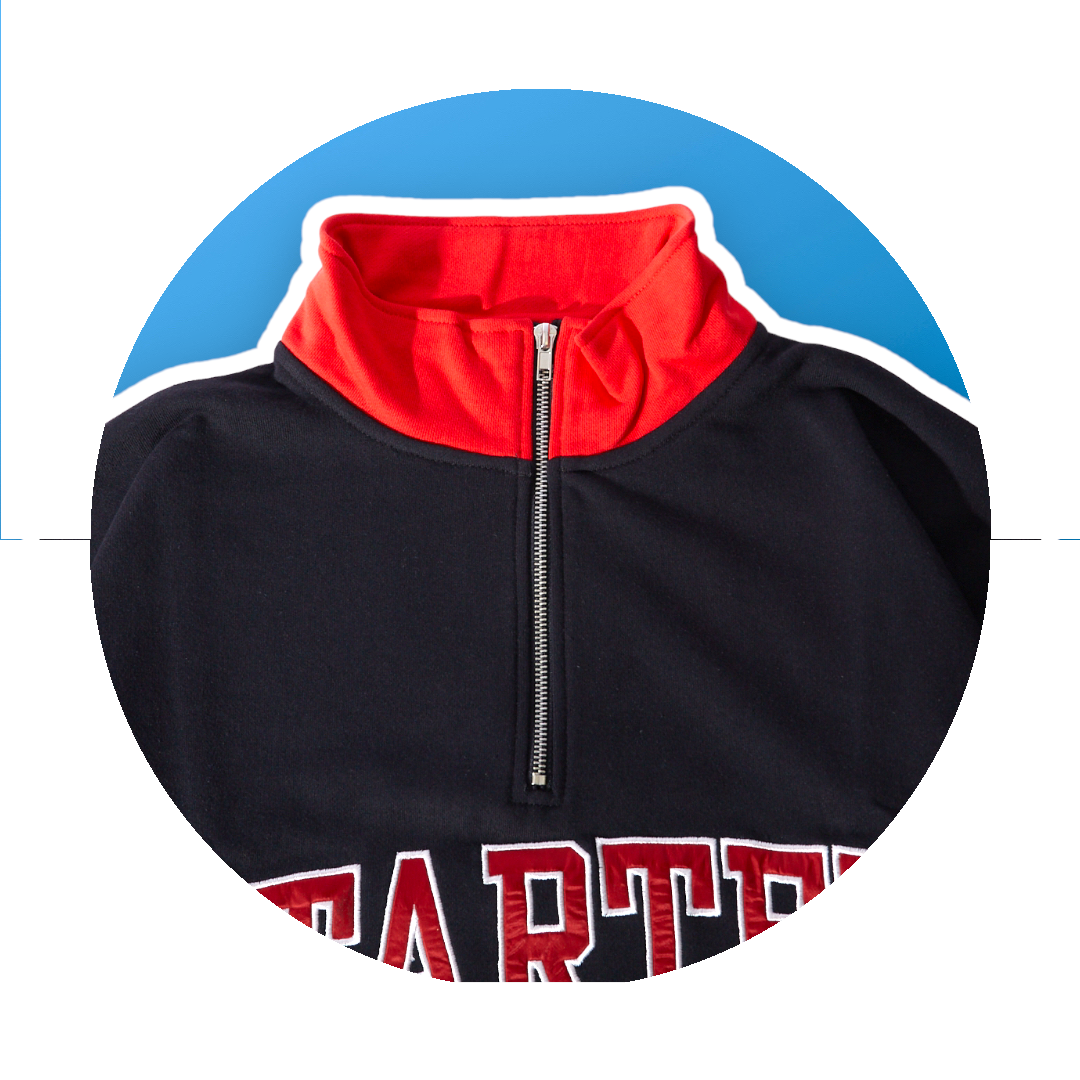 HALF-ZIP SWEAT / BLACK – THERE